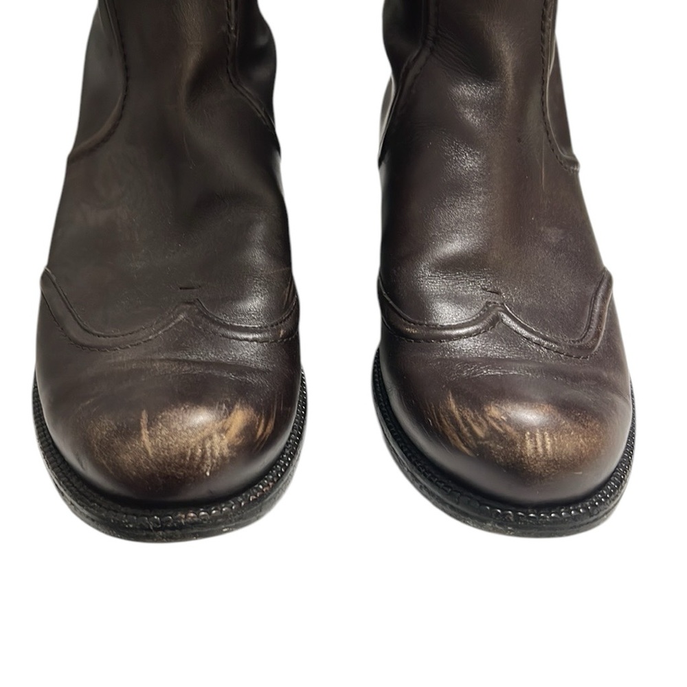 Louis Vuitton Brown Leather Knee Length Boots Size 37.5 - Picture 8 of 15